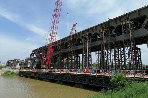 西安浐灞生态区灞河右岸片区提升改造项目香槐六路跨灞河桥工程