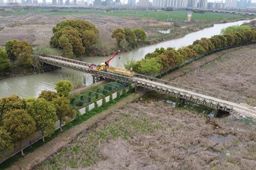 Xinchengtang Temporary Steel Bridge in Jiaxing