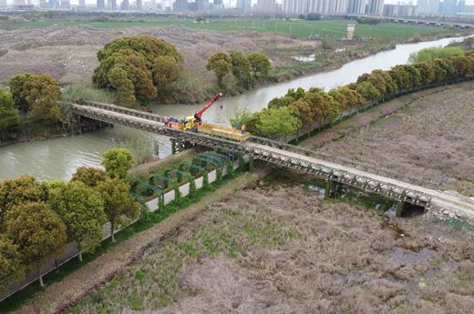 Xinchengtang Temporary Steel Bridge in Jiaxing